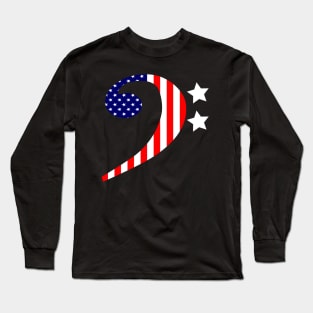 American Bass Clef Long Sleeve T-Shirt